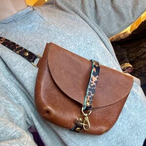 Brown Leather Crossbody Bag